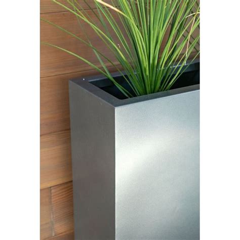 veradek metallic galvanized powder coated steel planter box|rusty metal planters.